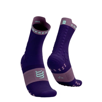 Высокотехнологические беговые безшовные носки Compressport Pro Racing Socks V4.0 Trail, Purple/Grape, T2 (39-41)