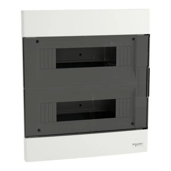 Щит врізний Schneider Electric Easy9 EU 2 ряди 24 модулі з димчастими дверима (EZ9EUA212)