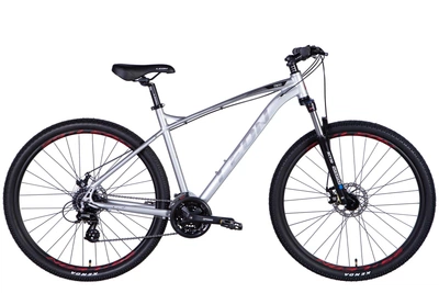 Велосипед алюміній 29" Leon TN-90 AM Hydraulic lock out DD рама-20" сіро-чорний з червоним 2024