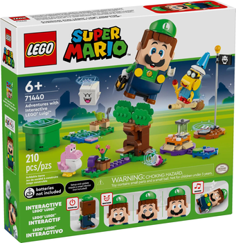 Zestaw klocków Lego Super Mario Przygody z interaktywną figurką Luigi 210 elementów (71440)