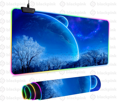 LED коврик для мышки, Ночь на планете 80x30 см
