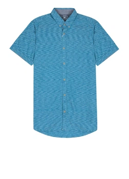 Блакитна сорочка на короткий рукав Tom Tailor M TT001455