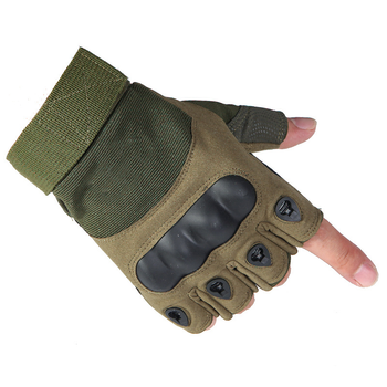 Захисні рукавиці CSJ Half Finger Tactical Gloves Green - L