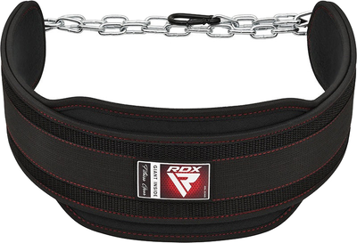 Пояс для обтяжень із ланцюгом RDX T7 Pro Dipping Belt 2 Layer неопреновий