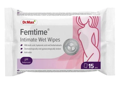 Вологі серветки для інтимної гігієни Dr.Max Femtime Intimate Wet Wipes, 15 штук