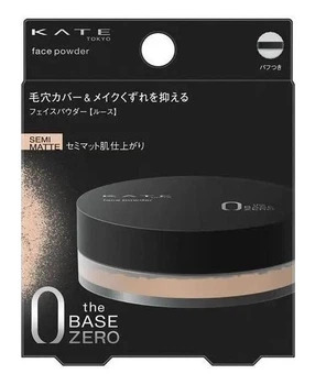Розсипчаста пудра, напівматова Kanebo KATE The Base Zero Face Powder Z semi matte, комплект із пуховкою, 6 г