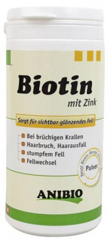 Suplement witaminowy dla psów Anibio Biotyna z cynkiem 220 g (4025332771004)