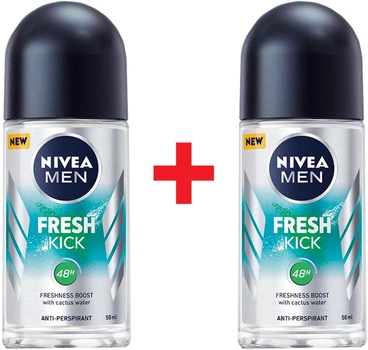 Упаковка антиперспірантів NIVEA Men Fresh Kick 50 мл х 2 шт (4006039732637)