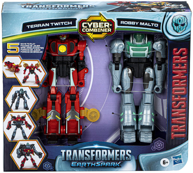 Набір фігурок Hasbro Transformers Earthspark Cyber Combiner Terran Twitch and Robby Malto 2 шт (5010996195821)