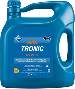 Моторное масло Aral HighTronic 5W-40 5 л (AR-20635)