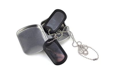Жетоны военные американские US DOG-TAG в коробке Silver