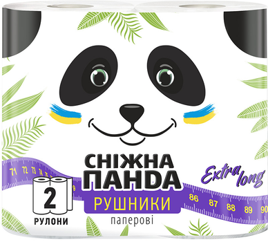 Бумажные полотенца Снежная панда ЭкстраЛонг 2 слоя 200 отрывов 2 рулона (4823019010800)