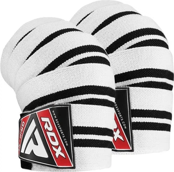 Бинты на колени RDX K1 GYM Knee Wraps White/Black Plus (WAH-K1W+)