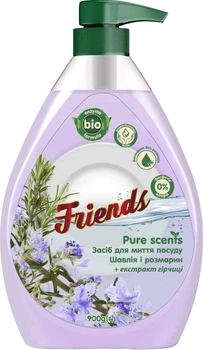 Засіб для миття посуду Friends Pure Scents Шавлія і розмарин 900 г (4823107605215)