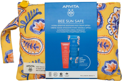 Zestaw Apivita Bee Sun Safe Krem przeciwsłoneczny do twarzy SPF 50 50 ml + Krem nawilżający po oparzeniach słonecznych 100 ml (5201279099473)