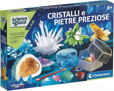 Zestaw do eksperymentów naukowych Clementoni Science & Play Giant Crystals and Precious Stones (8005125193141)