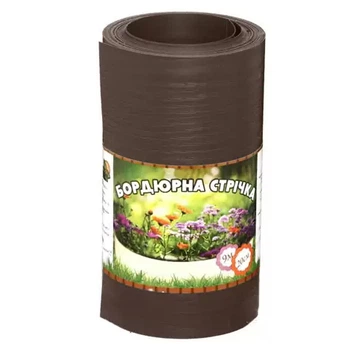 Бордюрная лента коричневая 0,20х9 м / толщина 0,5 см