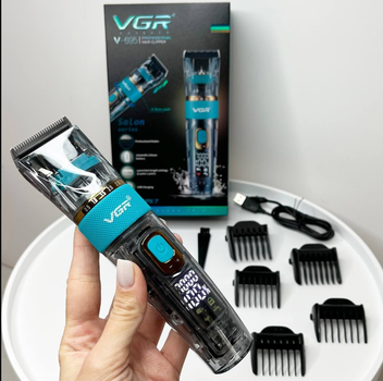 Беспроводная профессиональная машинка для стрижки VGR V-695 Salon series триммер для волос, бороды и усов