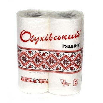 Бумажные полотенца Обуховские, 2 слоя, 2 рулона