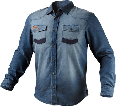 Koszula robocza NEO Tools Denim 81-549 S Niebieska (5907558439625)