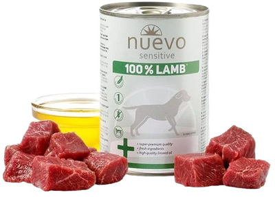 Вологий корм Nuevo Sensitive з ягням для дорослих собак 400 г (4250231534638)