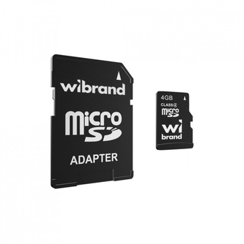 Карта памяти Wibrand 4GB microSD class 4 (WICDC4/4GB-A)