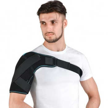Бандаж Алком на плечовий суглоб неопреновий лівий (розмір 2) колір чорний (артикул 4027)