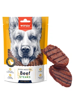Ласощі Wanpy Beef Grilled Steak для собак Шматочки яловичини на грилі 100 г