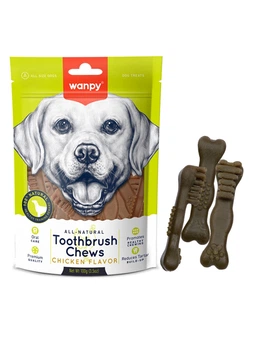 Ласощі Wanpy Toothbrush Chews Chicken для собак Зубна щітка з куркою 100 г