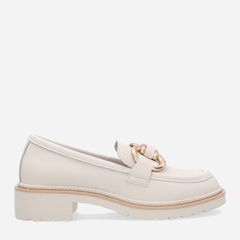 Loafersy damskie skórzane Venezia HA-026 36 23.7 cm Beżowe (5906140382950)