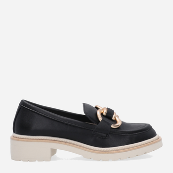 Loafersy damskie skórzane Venezia HA-026 39 26 cm Czarne (5906140383070)