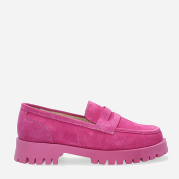 Loafersy damskie skórzane Venezia 737 SUE 38 25 cm Różowe (5906140383476)