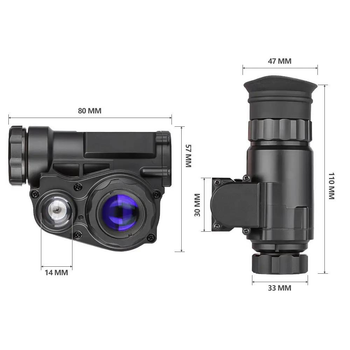 Тактический цифровой монокуляр ночного видения Spina optics NVG-10 с креплением (244740)