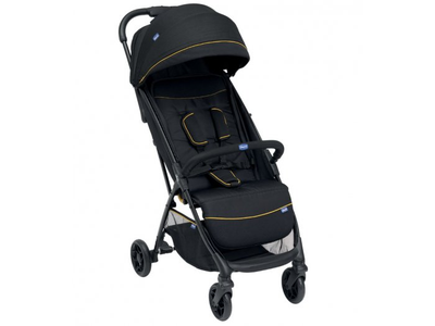 Прогулочная коляска Glee, Chicco (черная с оранжевым), 87068.73