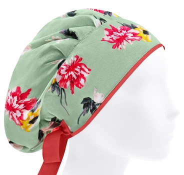 Медицинская шапочка-чепчик женская HeadwearUniverse универсальная принт Пионы