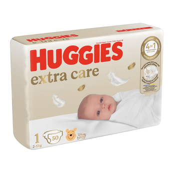 Підгузки Huggies Extra Care Розмір 1 (2-5 кг) 50 шт