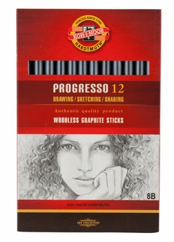 Карандаш бездеревный Progresso. 8B 12шт. Koh-I-Noor 8911 6B 8593539098720