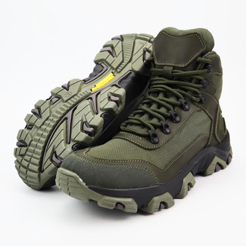 Кожаные демисезонные ботинки OKSY TACTICAL Оlive арт. 070112-cordura 43 размер