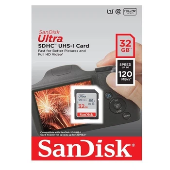 Карта памяти SDHC 32Gb SanDisk Ultra Class 10 (UHS-1) 120MB/s (55799)