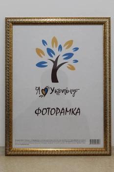Фоторамка 30Х45, золото с серебряной змейкой, 2416-261S, СТЕКЛО + ДВП