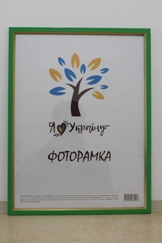 Фоторамка 30Х45, зелений із золотою вставкою, 1511-537, СКЛО + ДВП