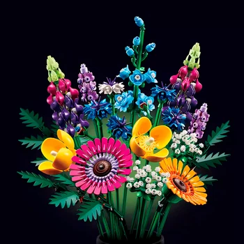 Конструктор BauTech Букет полевых цветов Wildflower Bouquet 939 деталей Разноцветный (1014-143-00)
