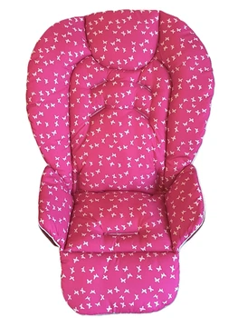 Чохол на стільчик для годування Chicco Polly 2 в 1 плащівка Метелики на малиновому DavLu (000491)