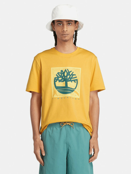 T-shirt męski bawełniany Timberland TB0A5UDB M Zółty (194903976330)