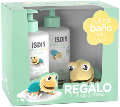 Дитячий косметичний набір Isdin Babynaturals Bano Лосьйон для тіла 400 мл + Шампунь-гель 400 мл (8429420223066)