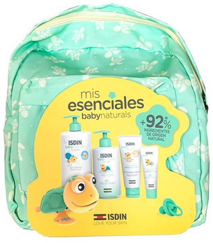 Zestaw kosmetyków dla dzieci Isdin Babynaturals Canastilla Premium Szampon-żel 750 ml + Balsam do ciała 400 ml + Regenerująca maść do pieluch 100 ml + Krem do twarzy 50 ml + Torba do wózka 1 szt (8429420252448)