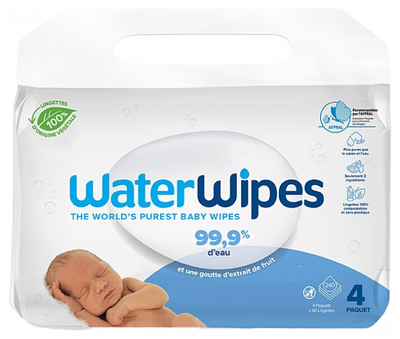 Набір дитячих вологих серветок WaterWipes Soapberry BIO для дітей 4 х 60 шт (5099514400081)