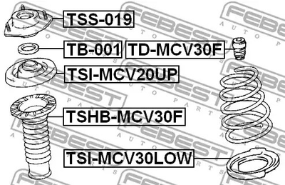 Отбойник амортизатора TOYOTA CAMRY передн. (Febest), FEBEST (TDMCV30F)