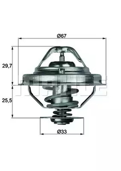 Термостат BMW; LAND ROVER; OPEL; ROVER, MAHLE/KNECHT (TX3880D)