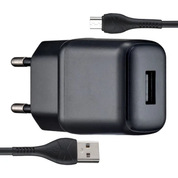 СЗУ Hoco C96A single port charger set(Micro)(EU) Black
